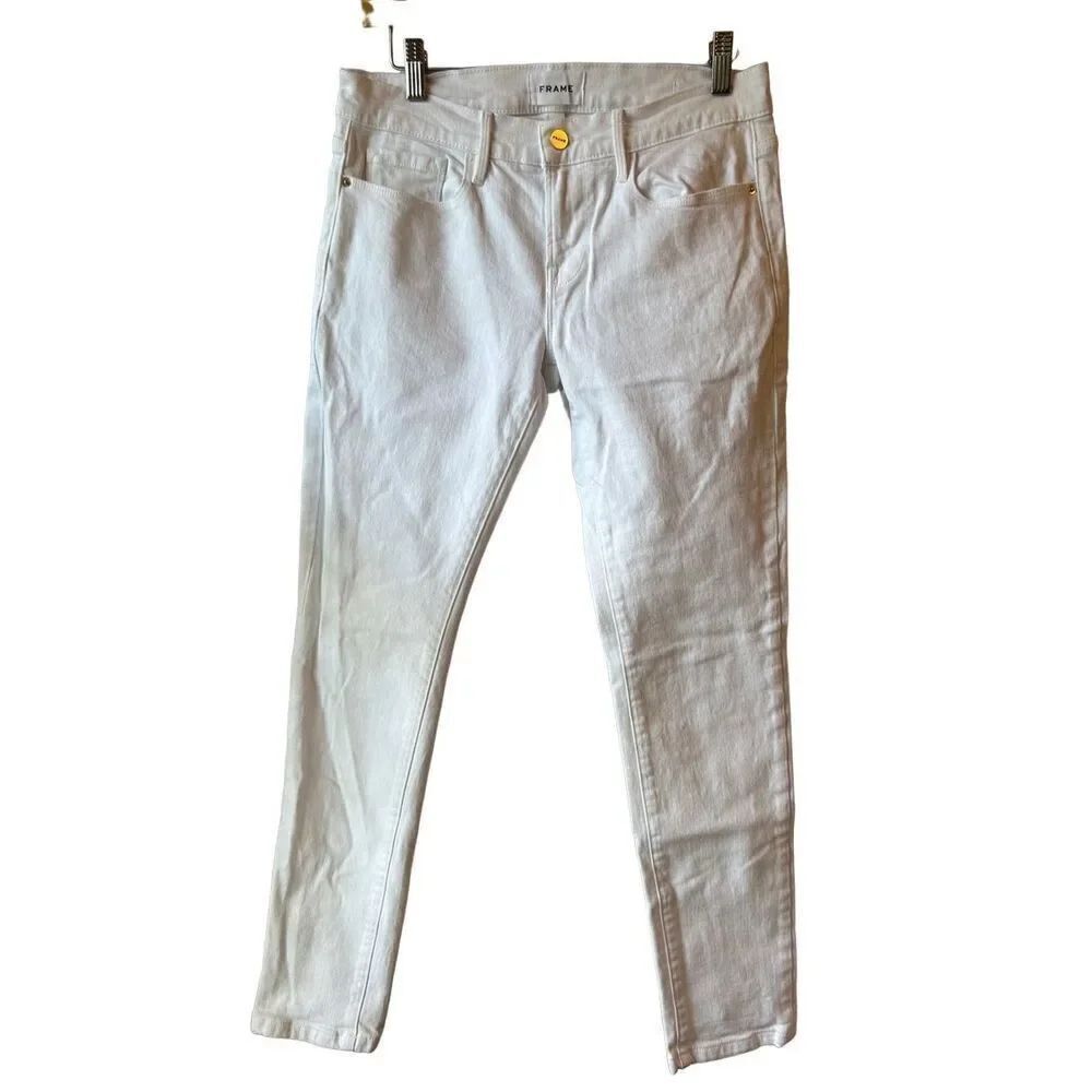 FRAME white skinny jeans size 25 excellent condition!